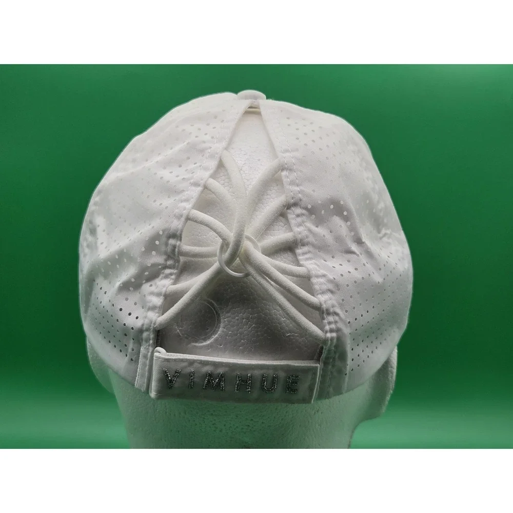 Vimhue | Women's Ivory High Ponytail Hat Cap Size 57 Adjustable Strapback Parrot